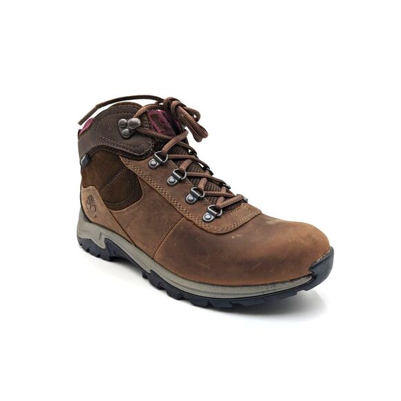 Timberland Mt. Maddsen Waterproof Mid Hiker Brown Full Grain Boots Womens‎ 7M - Picture 2 of 13